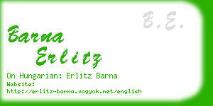 barna erlitz business card